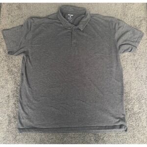 True Classic Polo Shirt Men's Size XL Heather Gray Short Sleeve Pullover Outdoor